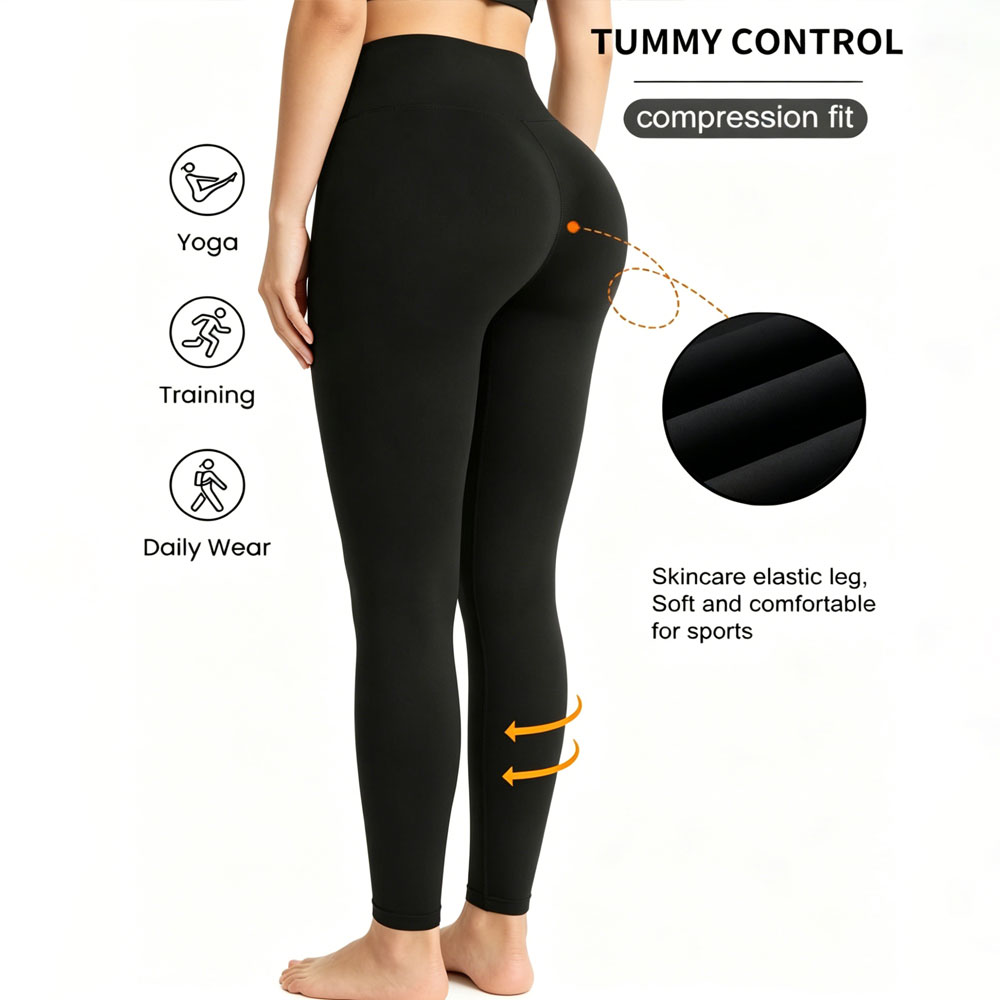 Pilates Yoga Leggings - Leggings Deportivos de Alta Elasticidad para