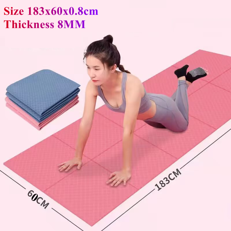 Pilates Yoga Matte - Estera de Yoga portátil plegable de