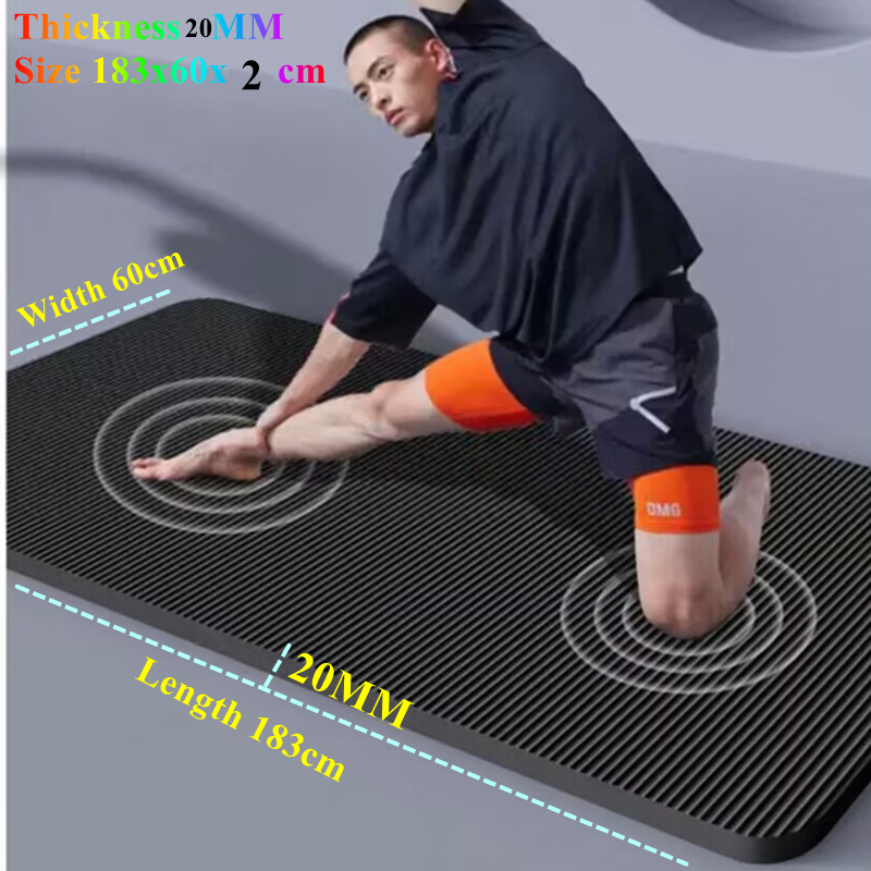Pilates Yoga Matte - Estera de Yoga antideslizante de 20MM,