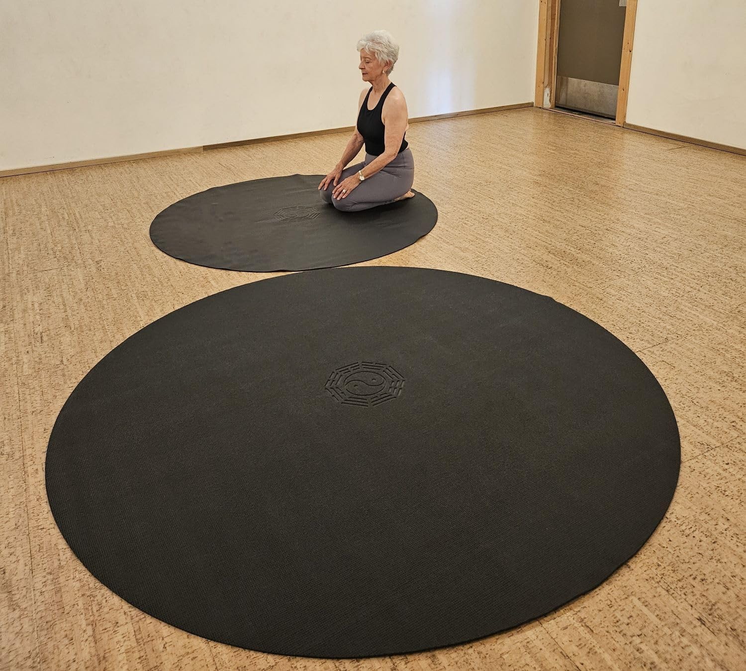 Pilates Yoga And Tai Chi - Tapete de Yoga Redondo Grande de