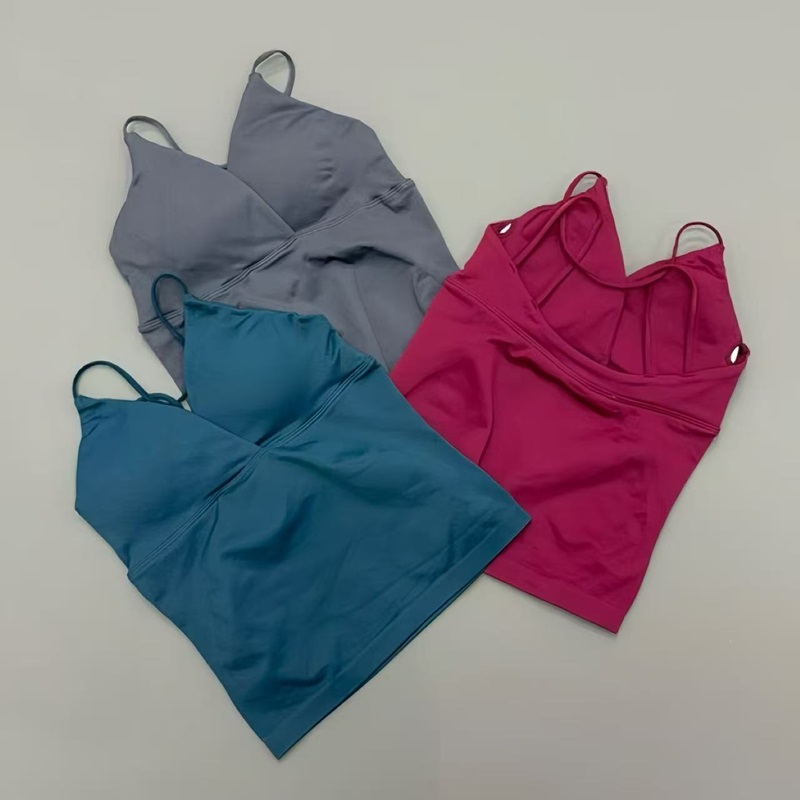 Pilates V Yoga - Top Deportivo Largo con Cuello Halter