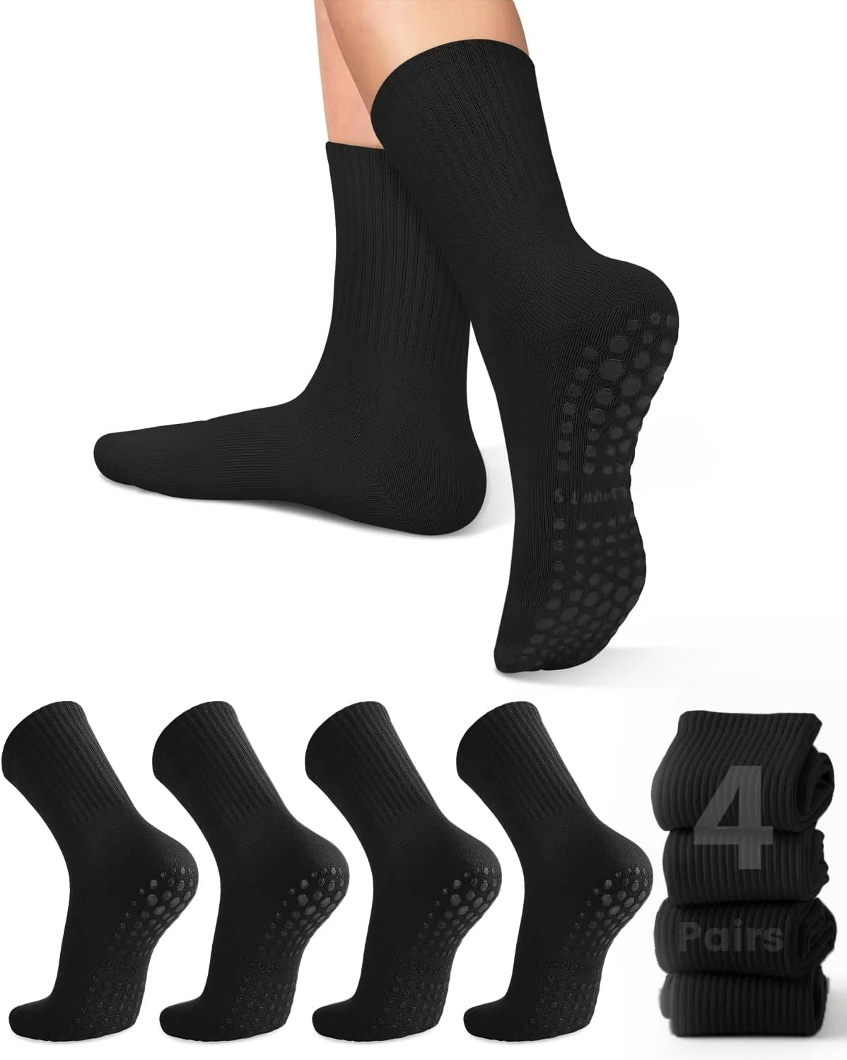 Pilates With Yoga - 4 pares de calcetines de yoga