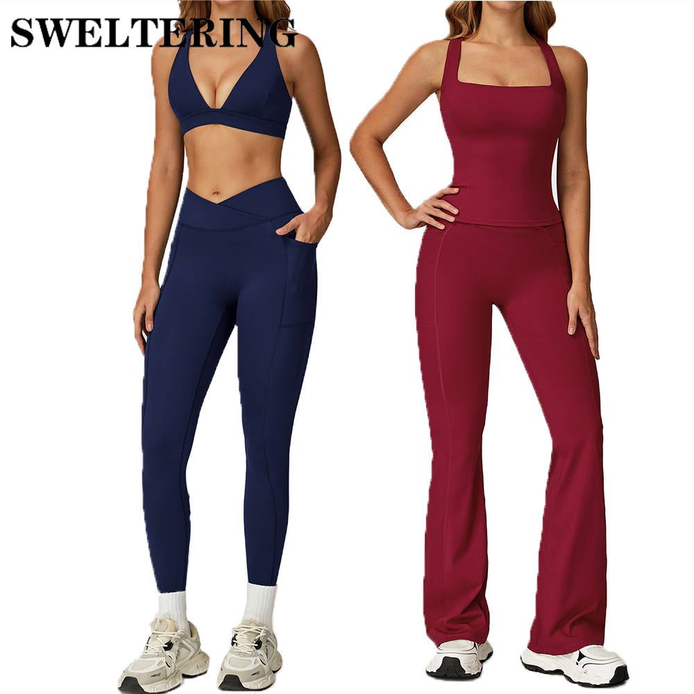 Pilates Yoga Legging - Conjunto Deportivo de 2 Piezas para