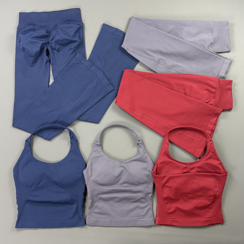 Pilates Yoga Leggings - Conjunto de 2 piezas: Top deportivo