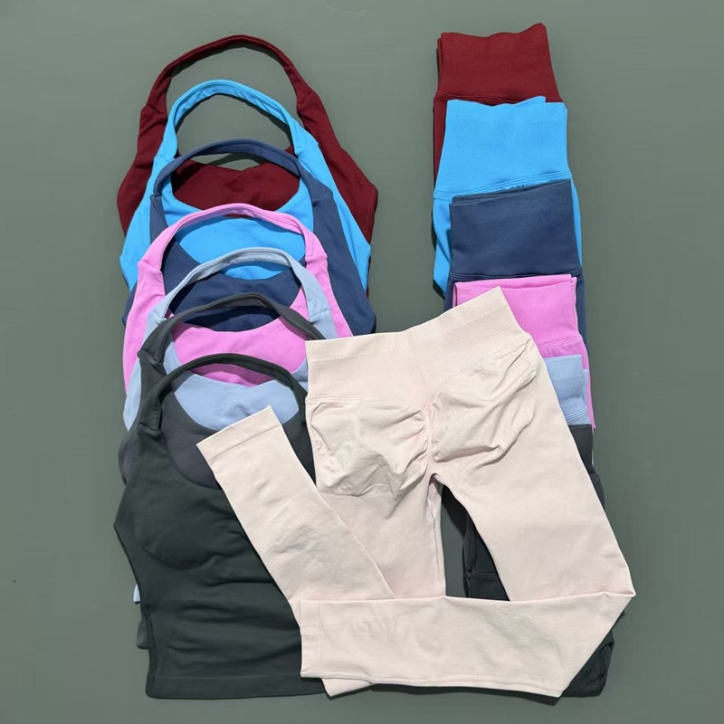 Pilates Yoga Leggings - HISTELLO-Conjunto de Yoga de 2 piezas