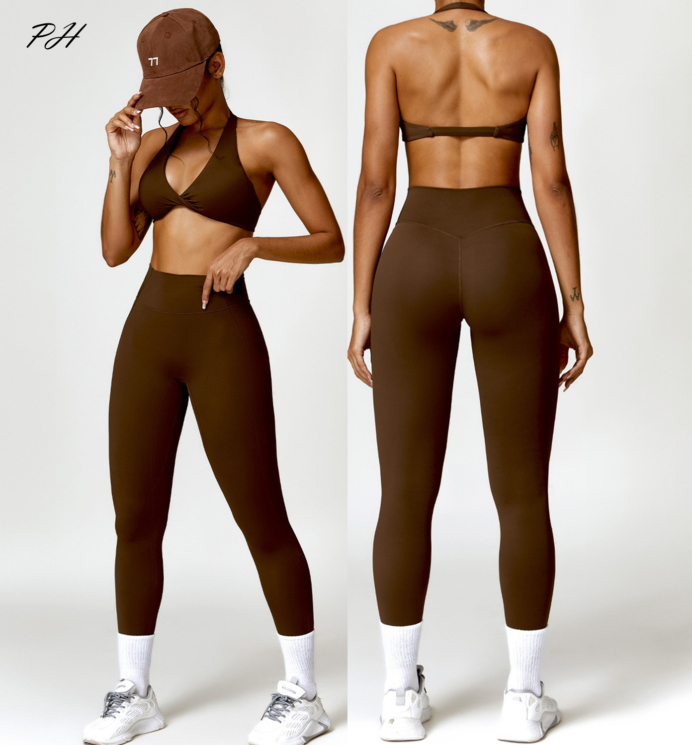 Pilates Yoga Leggings - Conjunto de Yoga de 2 piezas