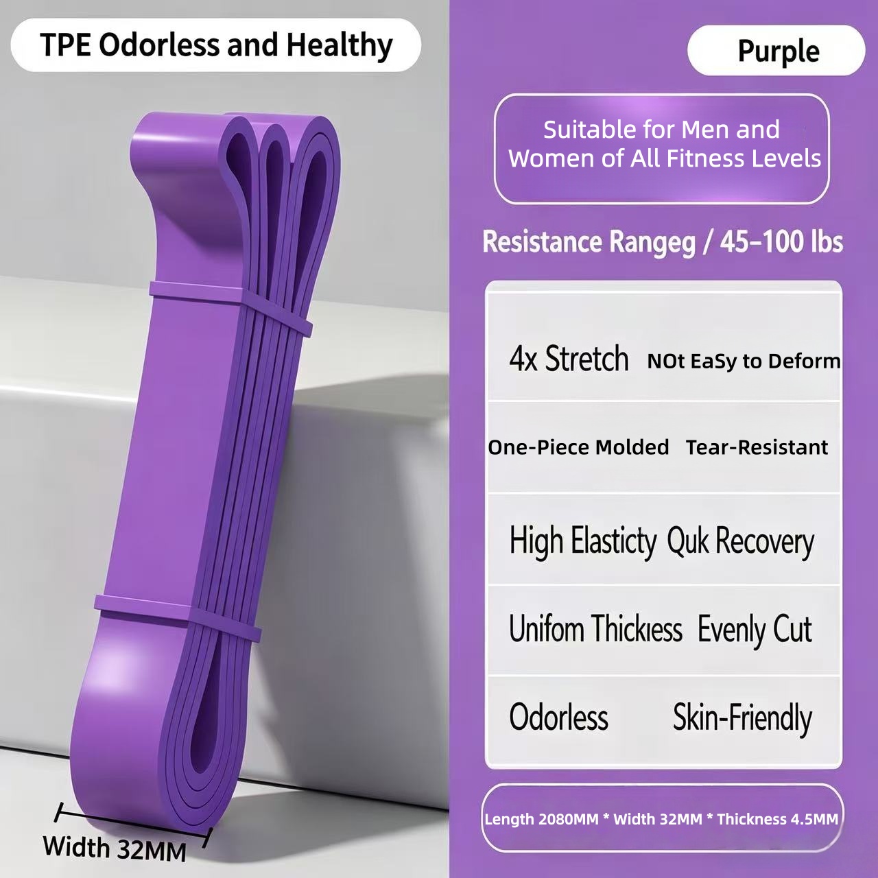 Bandas de Resistencia TPE de 6 - Pilates Yoga Diferencias reseña y precio