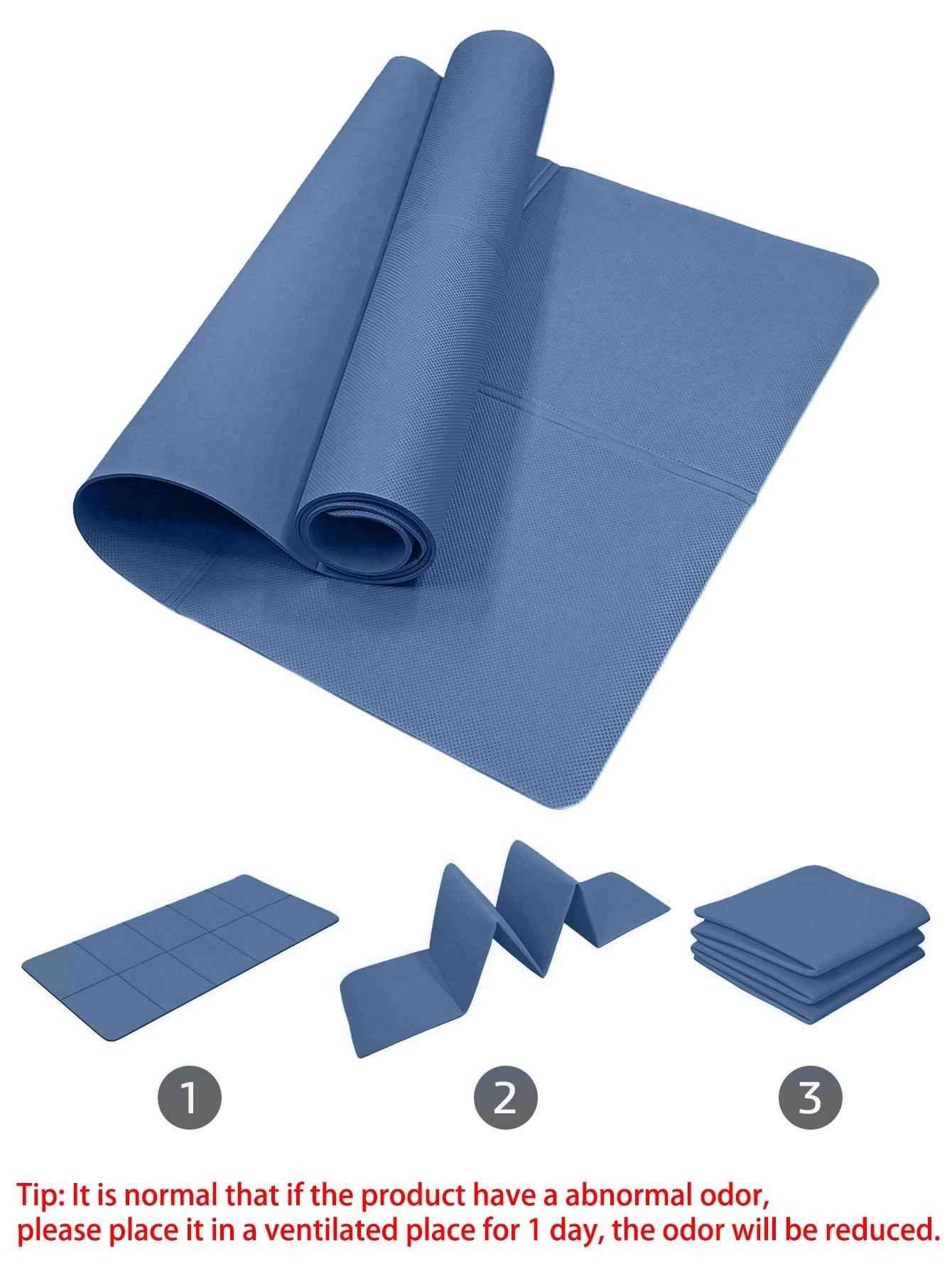 Estera de Yoga plegable, azul  - Pilates Yoga Matte reseña y precio