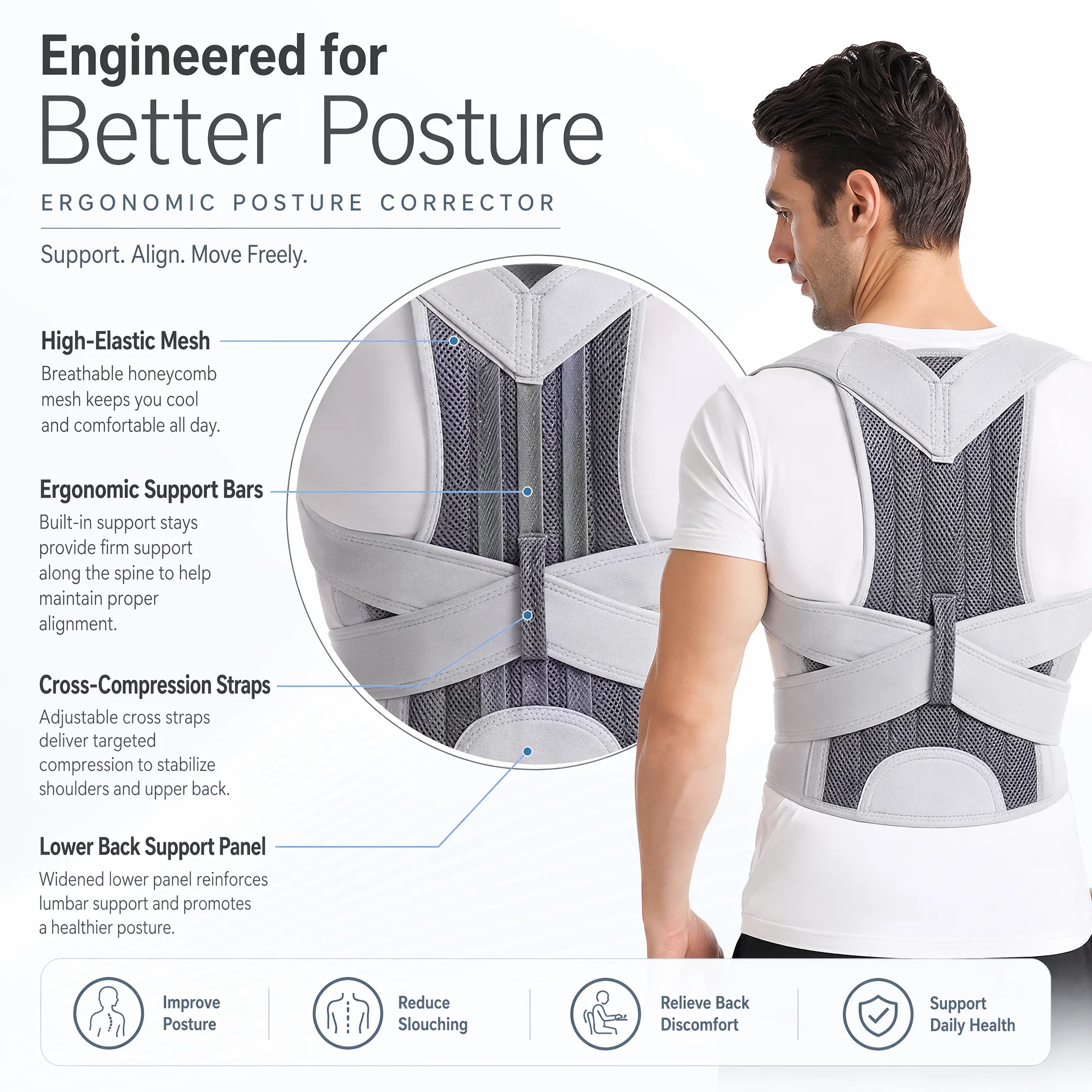 Corrector de Postura Ajustable - Posture Pole Corrector reseña y precio