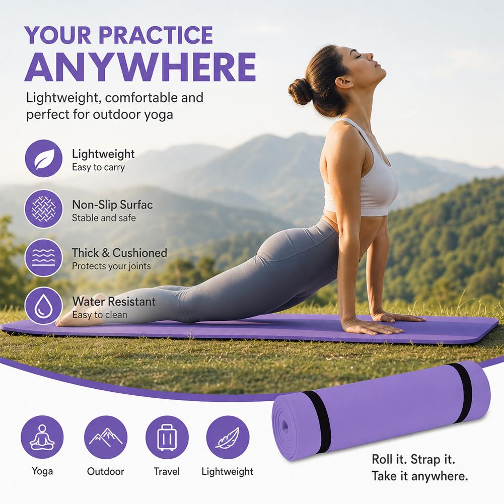 Esterilla de Yoga gruesa antid - Pilates Yoga Matte reseña y precio